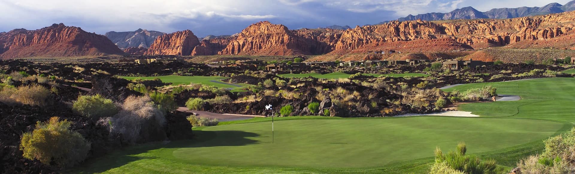 Entrada at Snow Canyon golf course St. George Utah — desert golf sunset red rock views