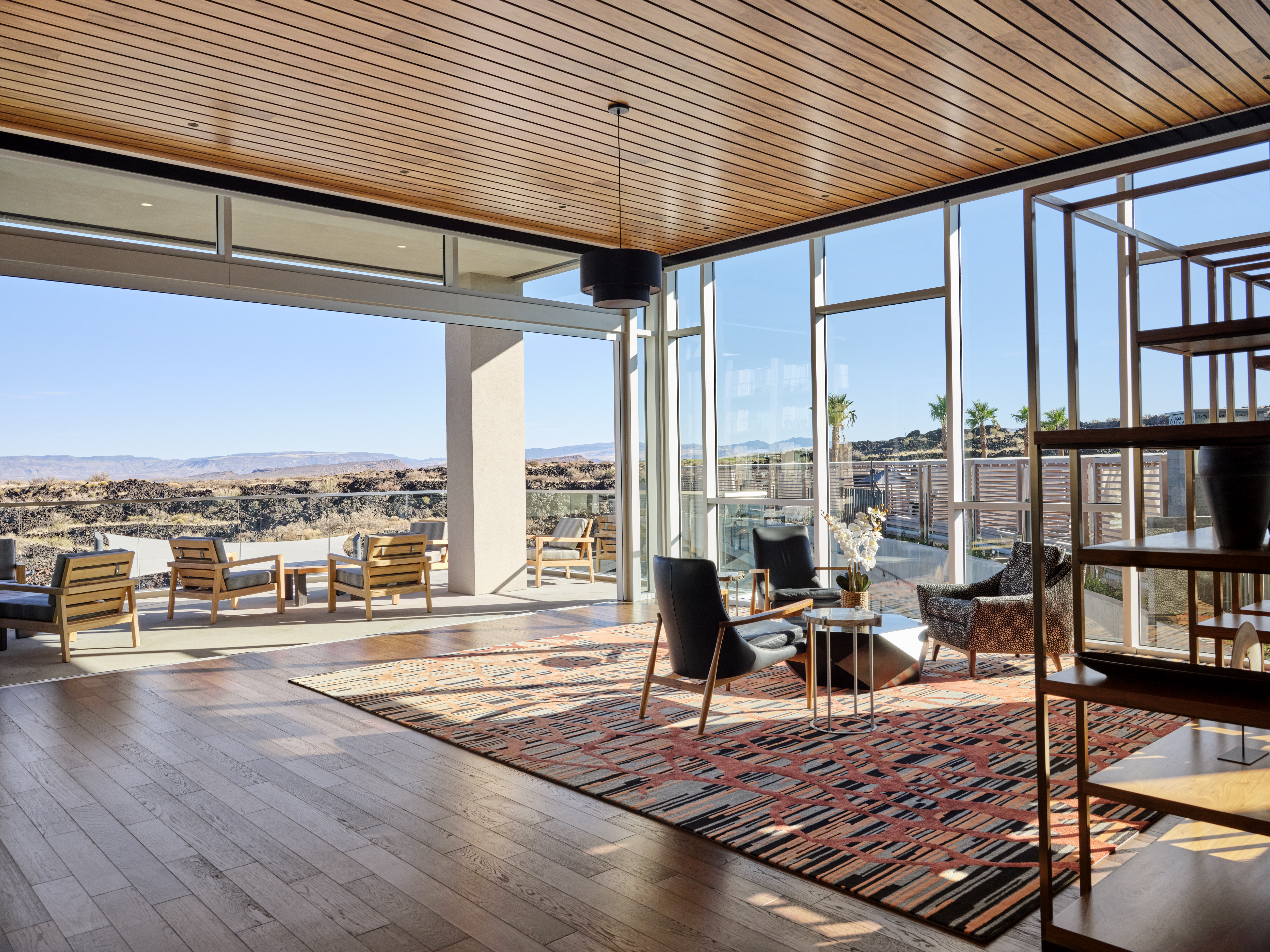 Black Desert Resort lobby and resort accommodations interior